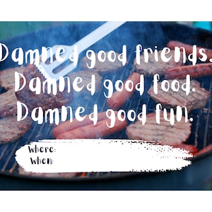 Invitation, BBQ, Cookout, Party