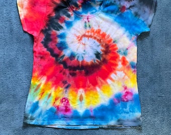 Tie Dye Swirl Ladies Tie Dye T-shirt, summer clothing,festival clothing, gifts for wife, gifts for sister, gifts for daughter,gifts for aunt