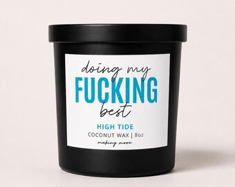 Doing My Best Candle, Snarky, Relatable, Coconut Wax Candle, Funny Gift