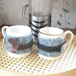 Dachshund Mug Cosy Gift Set - Coffee Mug Sleeve