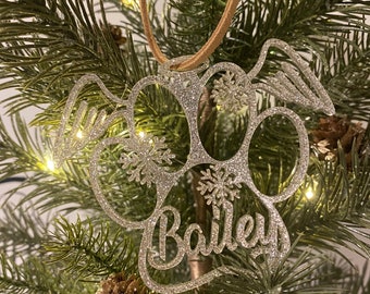 Custom pet ornaments, angel ornament, dog and cat memorial, Christmas tree pet ornaments