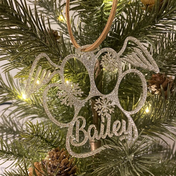 Custom pet ornaments, angel ornament, dog and cat memorial, Christmas tree pet ornaments