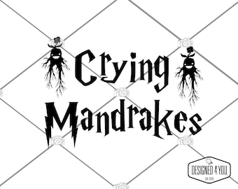 Crying Mandrakes SVG, PNG Cricut, Silhouette, Laser, Engrave