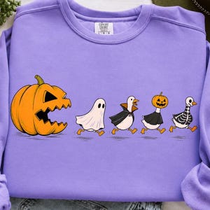 Rolig Halloweengås PNG, läskig gåskostym PNG, spökvampyrskelettgås Clipart, pumpajakt PNG, sublimeringsdesign