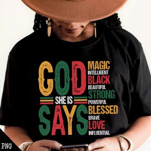 God Says She Is PNG SVG, Juneteenth Png, Black History Svg, Juneteenth 1865 Png, Black Freedom Svg, Celebrate Juneteenth, Juneteenth Month
