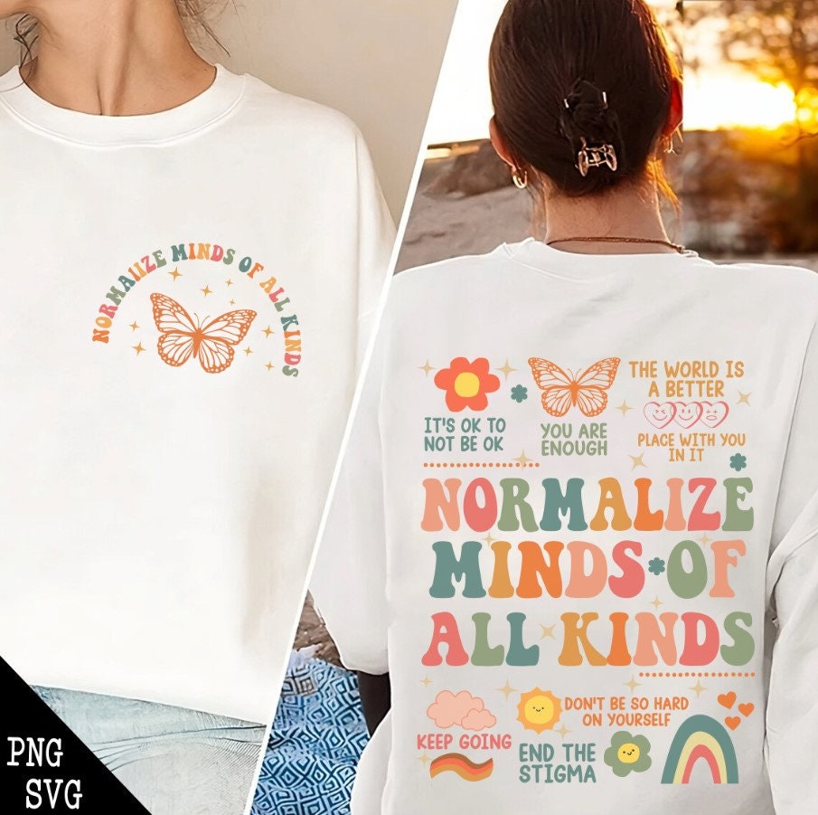 Normalize Minds of All Kinds PNG SVG, Retro Autism Awareness, Vintage ...