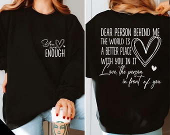 Querida persona detrás de mí (PNG), Inspirador (PNG), Estético, Sé amable, Regalo motivacional, El mañana te necesita, Tú importas (PNG), Salud mental (PNG)