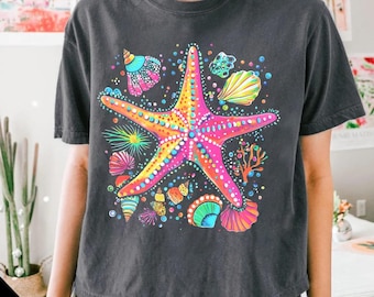 Preppy Starfish Coquette Png, Summer Vibes Png, Retro Floral Summer Png, Ocean Png, Girly Summer Png, Beach Png, Aesthetic Png, Everyday Png