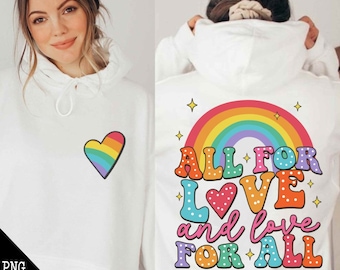 All For Love And Love For All Png Svg, Pride Month LGBTQ Png, Pride Ally Era Svg, Gay Pride Month, LGBT Gift For Friend, Pride Month PNG