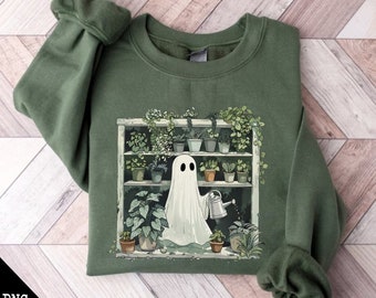 Ghost Plant Lady Png, Halloween Plants Png, Ghost Plant Png, Halloween Ghost, Halloween Gift for Plant Lovers, Plant Lover Gift, Plant Mom
