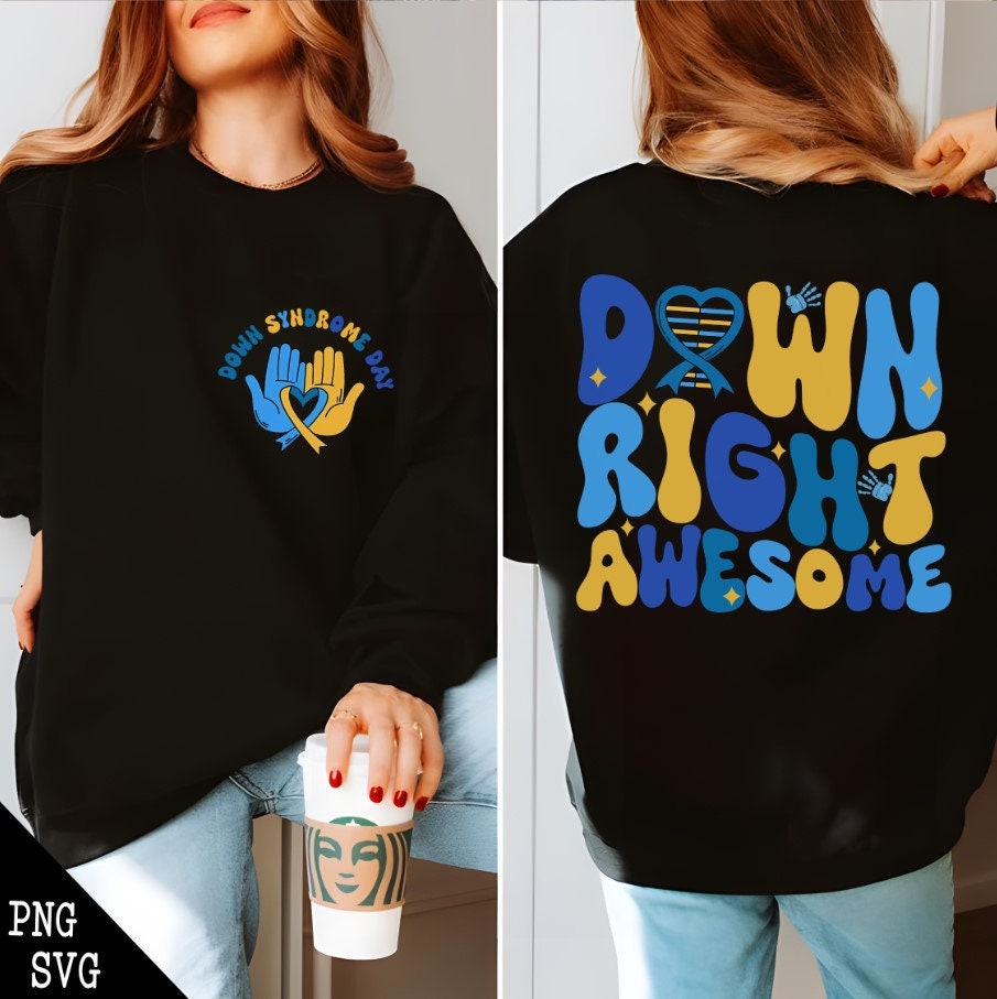 Down Syndrome Awareness PNG, SVG, 321 Png, Down Right Awesome Svg ...