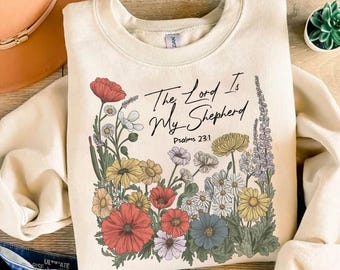 De heer is mijn herder png, christelijk pasen png, pasen png, vintage bloemen christelijk, wilde bloemen png, bijbelvers png, vrolijk Pasen png