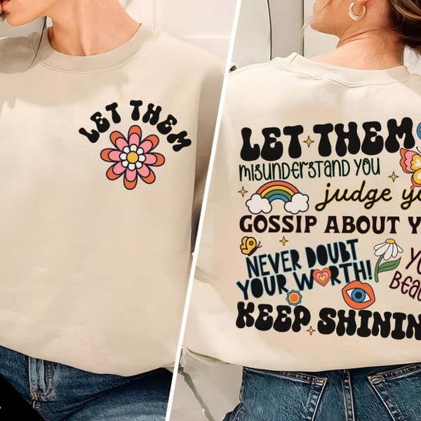 Let Them PNG SVG, Keep Shining Png, Inspirational Png, Selbstwert Png, Motivation Png, Selbstliebe Png, Mentale Gesundheitsangelegenheiten, Positives Sprichwort