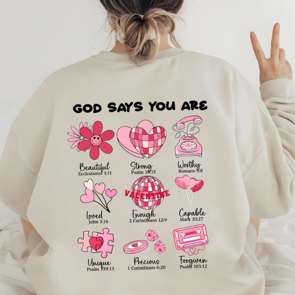 God Says You Are Valentine PNG, SVG, Jesus Valentine png, valentine gift, christian valentine png, valentine bible verse png, valentine png