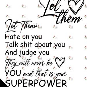 Let Them SVG PNG, Strong Women Png, Empowered Women Svg, Inspirational, Self Worth Png, Self Love Png,Motivational Png Mental Health Matters image 4