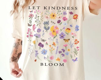 Lassen Sie Güte blühen Png, Blume Png, Retro Blume Png, Boho Blume Png, Boho Blumen Png, geistige Gesundheit Png, seien Sie nett, Inspiration Frauen Png