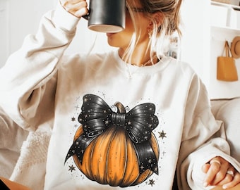 Retro halloween png, coquette stars bow png, spooky mama png, pumpkin Png designs, Autumn Pumpkin Png, Autumn Sublimation Design Fall Png