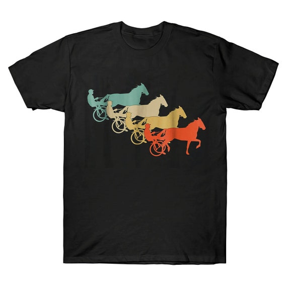 Vintage Retro Style Horses Harness Racing Equitation T-Shirt Vintage Retro Style Horses Harness Racing Equitation T-Shirt