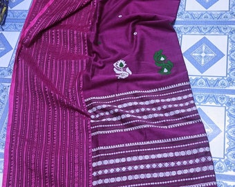 Khadi Cotton Saree, Unstitched Blouse Piece, Daily Wear