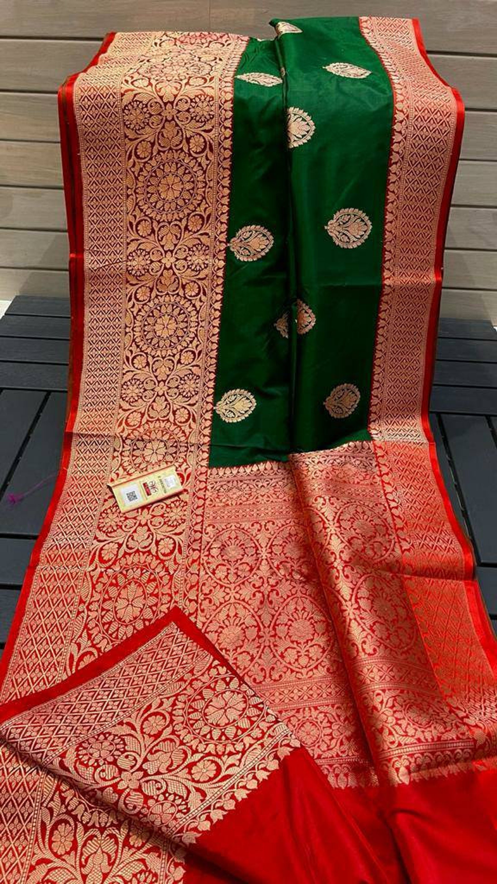 Silkmark certified katan banarasi saree with antique jari | Etsy