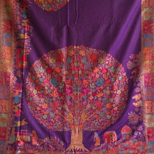 Handwoven Kashmiri Pashmina Pure Kani Silk Saree | Heritage of Kashmir |Wedding, Party Wear