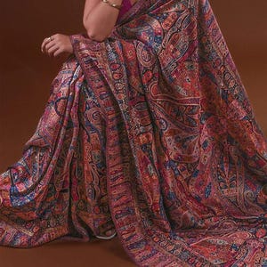 Handwoven Kashmiri Pashmina Pure Kani Silk Saree | Heritage of Kashmir |Wedding, Party Wear