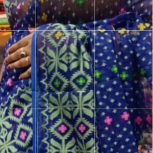 Exclusive Soft reshom Dhakai Jamdani Sari with weaving jamdani work for festive , party or Casual wear saree