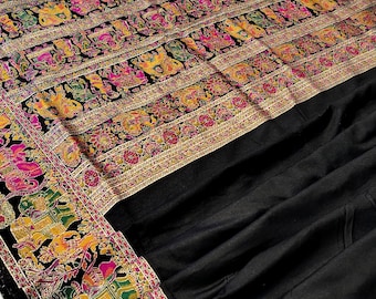 Kashmir semii Kani Silk Saree: Woven Embroidered Modal Silk, Party Wear