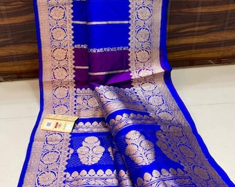 Silkmark Certified Katan Banarasi Saree: Antique Jari Handloom, Wedding Wear