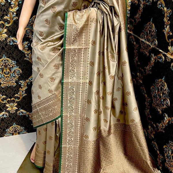 Exclusive lichi silk saree for party wear saree