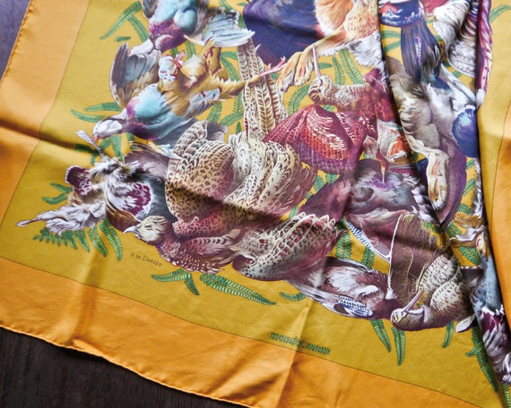 Vintage HERMÈS Silk Scarf gibiers 1966 by Henri De - Etsy Singapore