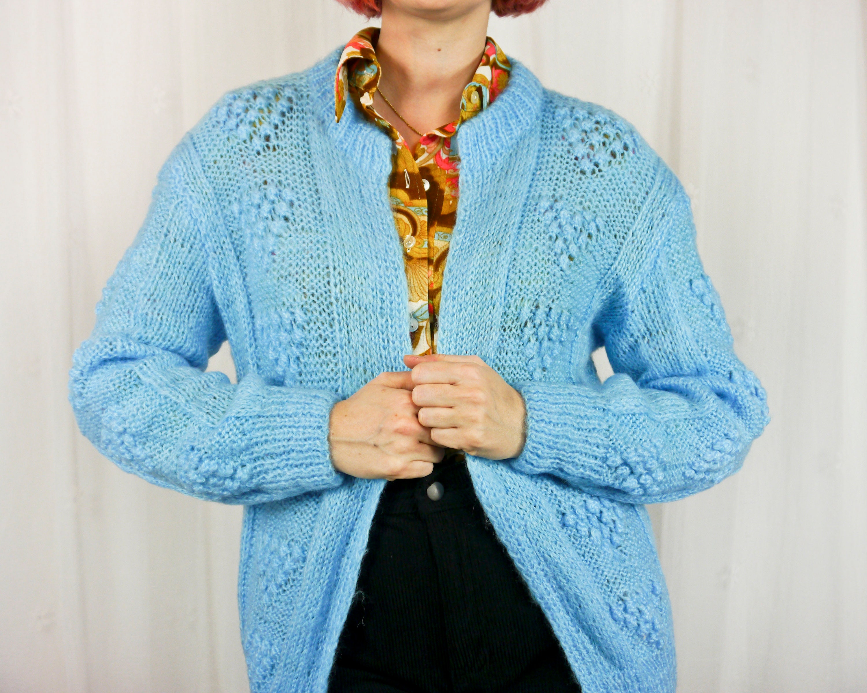 90s BEYOND BLUE Border Knit Cardigan 【公式通販】
