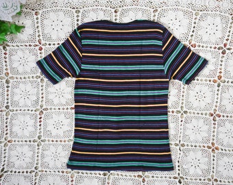 Vintage 70s 80s Striped Jersey T-shirt S-L - Etsy