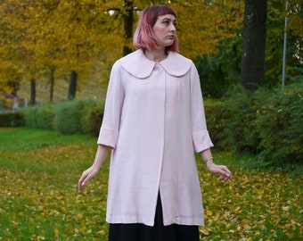 Vintage 50s 60s light pink coat short size M