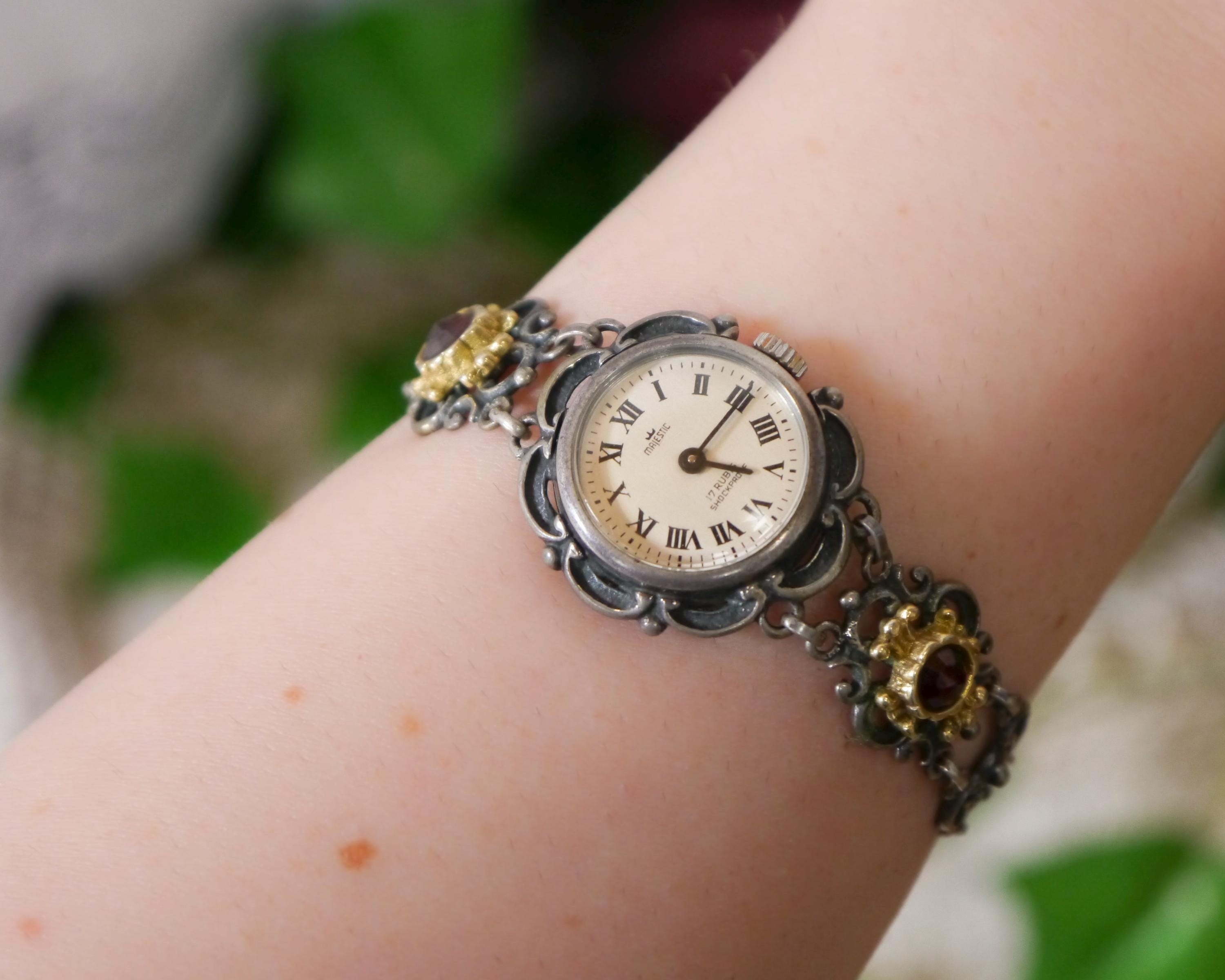時計 circa 1970s silver 835 watch swiss made 835 Silver Watch - Etsy