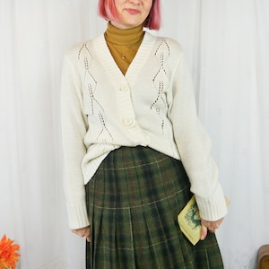 Vintage 90s cream cardigan L