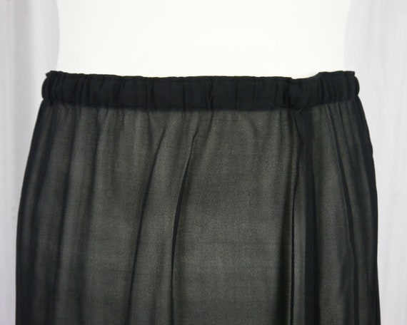 Vintage 40s 50s slip underskirt sheer black XL-3XL - image 7