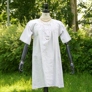 Circa 1900 Antique Nightgown Chemise Linen | Initials K.L. (No. 6)