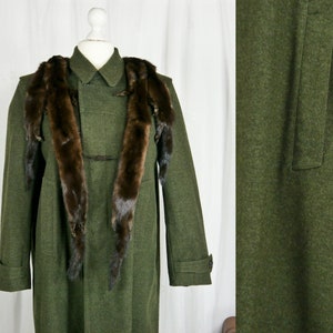 Vintage 70s khaki loden coat XXL