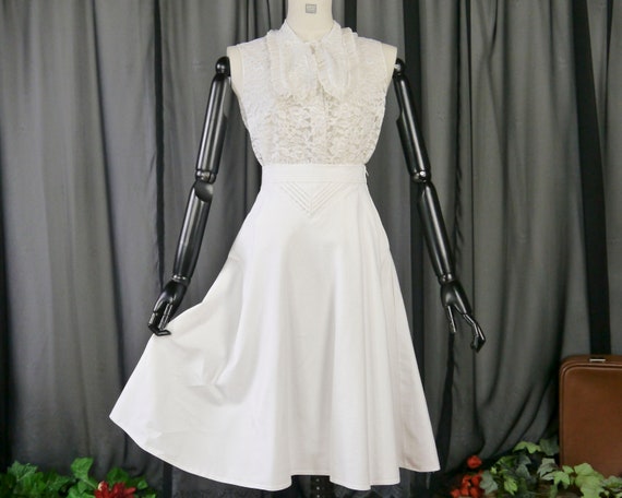 70s skirt white deals