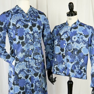 Vintage 60&#39;s 70&#39;s Handmade Set | Dress & Jacket L