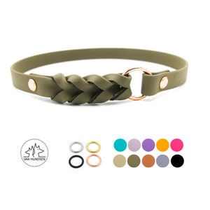 Markenhalsband Hund aus BioThane® mit Flechtung // Hunde Markenhalsband // Marken Halsband Hund // Marken Hundehalsband