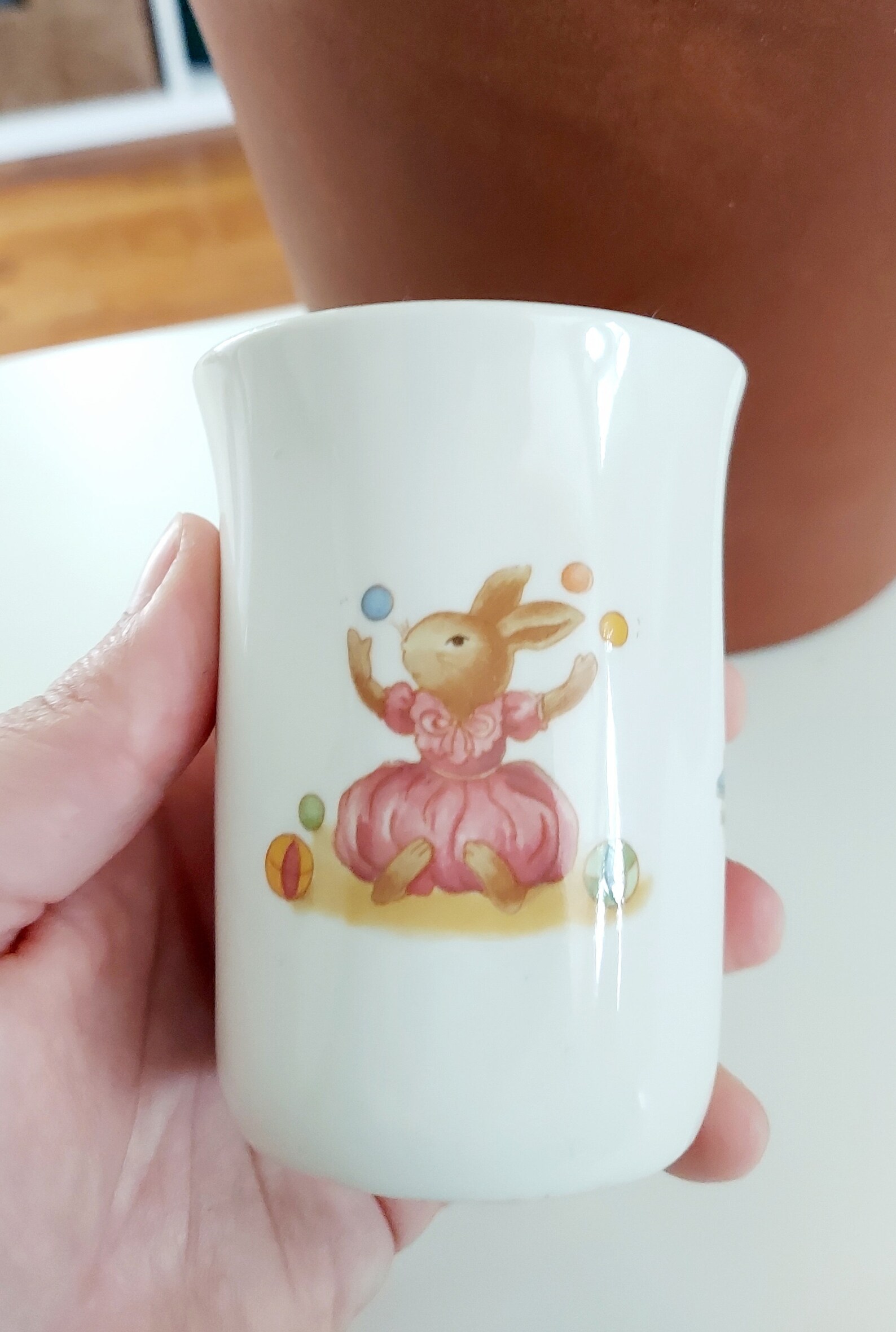 Rare Vintage Ceramic Child's Rabbit Cup Bunnies and Toys | Etsy