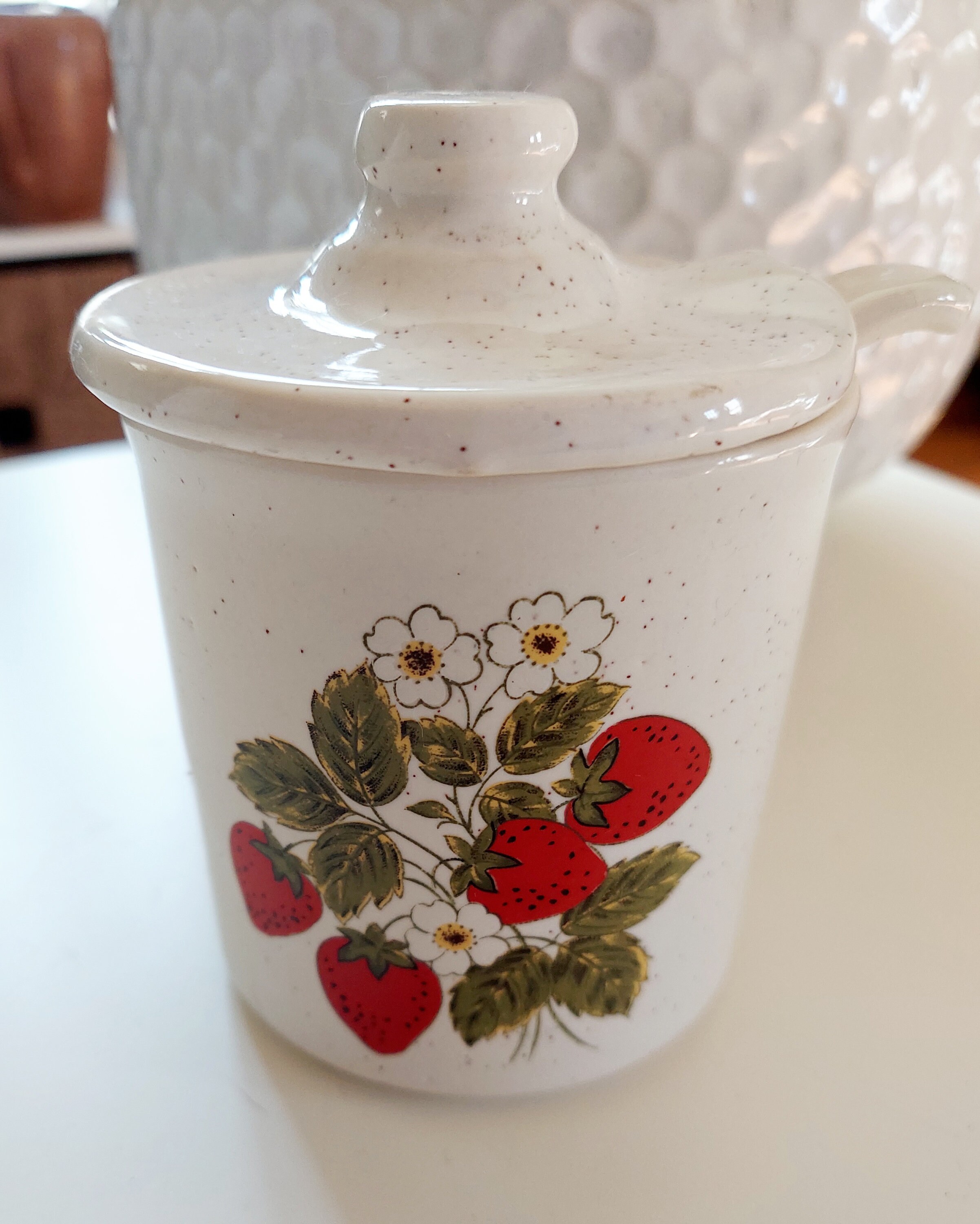Vintage Jam Jar Strawberry Jar Ceramic Jar With Lid and Etsy