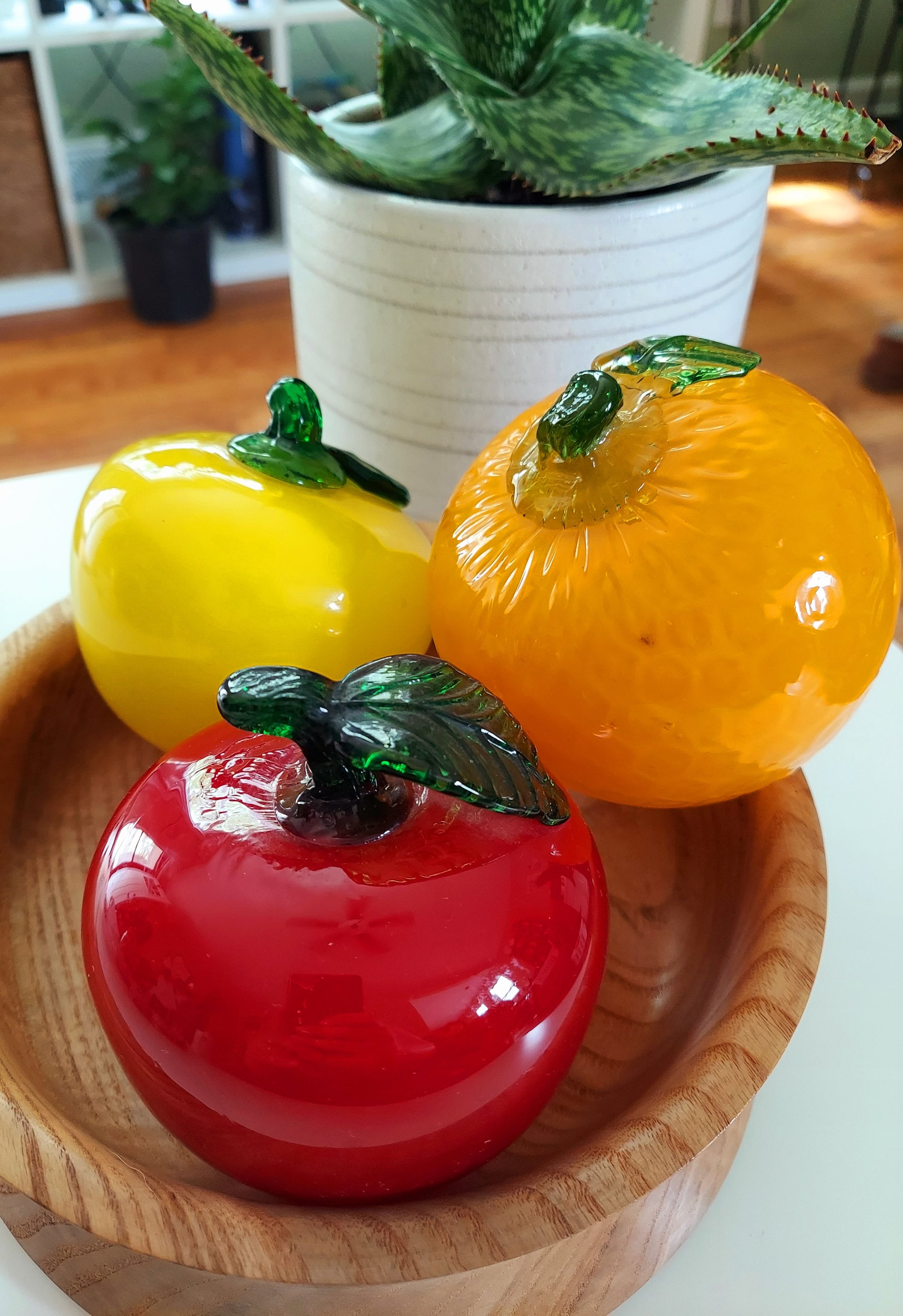 Vintage Glass Fruits and Vegetables Unique Artistic Kitchen Etsy