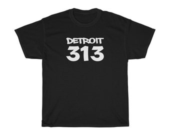 Detroit 313 - Detroit vs Everybody - Michigan - Michigan Gift Ideas - Detroit City - Unisex Heavy Cotton Tee