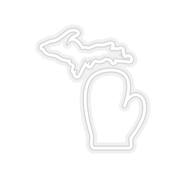 Michigan's Mitten - Michigan Gifts - Pegatinas Kiss-Cut