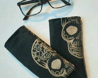 Basketpocket-pocket fabric and faux leather pot midnight blue with citrus motifs reversible model