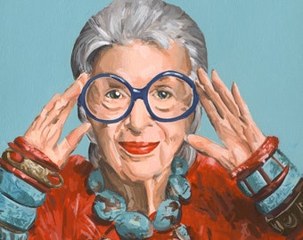 Iris Apfel | Illustration, Feminismus, Fine Art Print, Feministischer Kunstdruck, Girl Power, Kultige Frauen