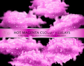Hot Magenta Smoke Overlay, Logo background, Cloud ClipArt, Pink Clouds Png, Transparent Smoke, Watercolor, Brush Stroke, Glitter Smoke #7